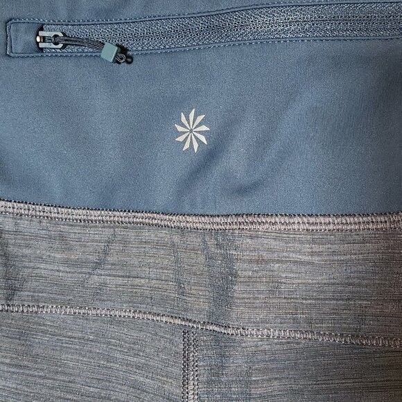 ATHLETA Run With It Textured Shorts 3.5" - Heathered Blue/Green - Size 1X - Picture 5 of 6